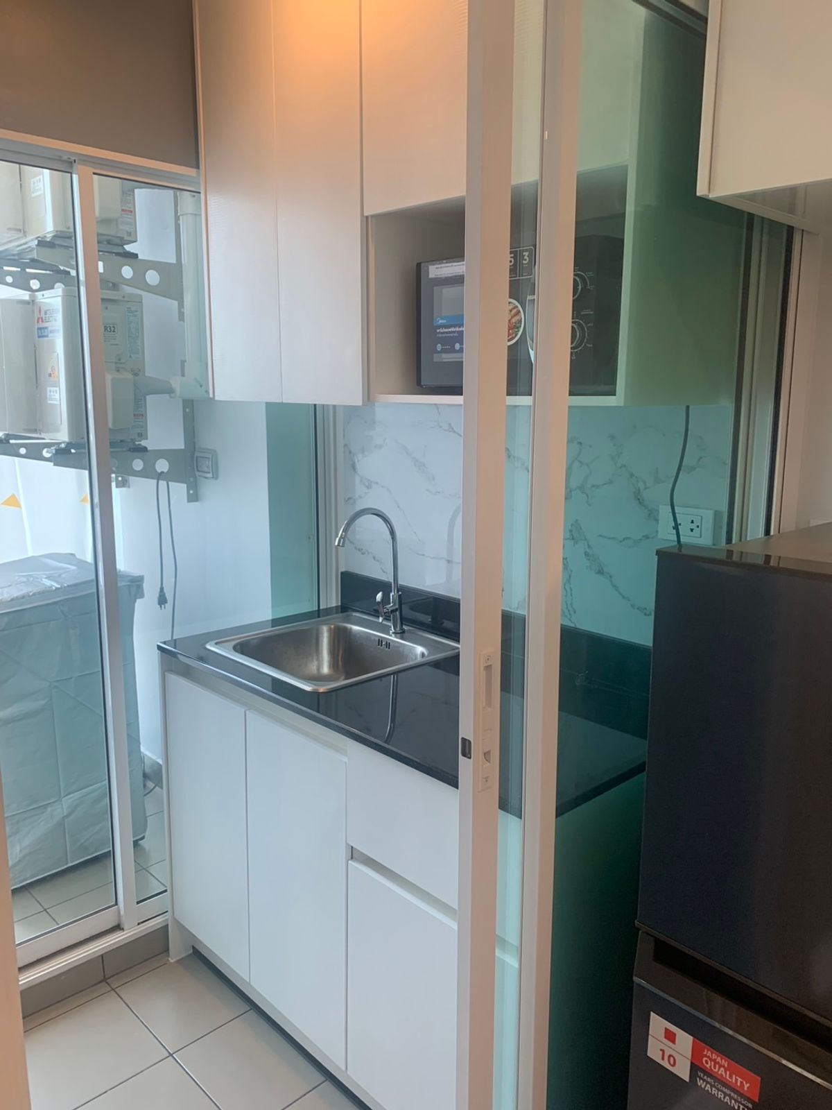 For RentCondoBangna, Bearing, Lasalle : Condo for rent, Regent Home Bangna, Building A, 14-16th floor, built-in, luxurious throughout the room, open view, very beautiful, rental price 11,000 baht