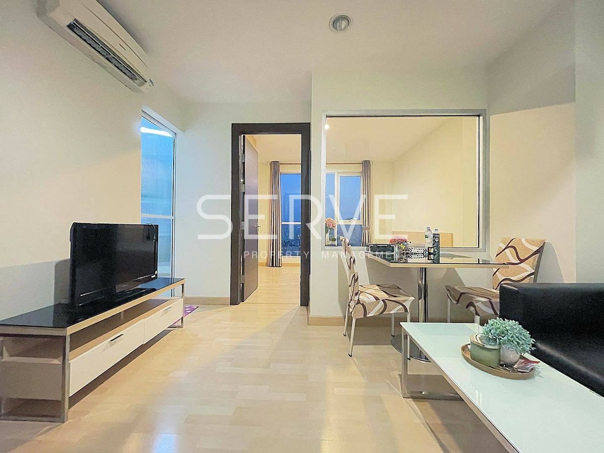 For RentCondoRatchadapisek, Huaikwang, Suttisan : 1 Bed 1 Bath Fully Furnished Perfect Location MRT Ratchadaphisek 0 m. @  Rhythm Ratchada