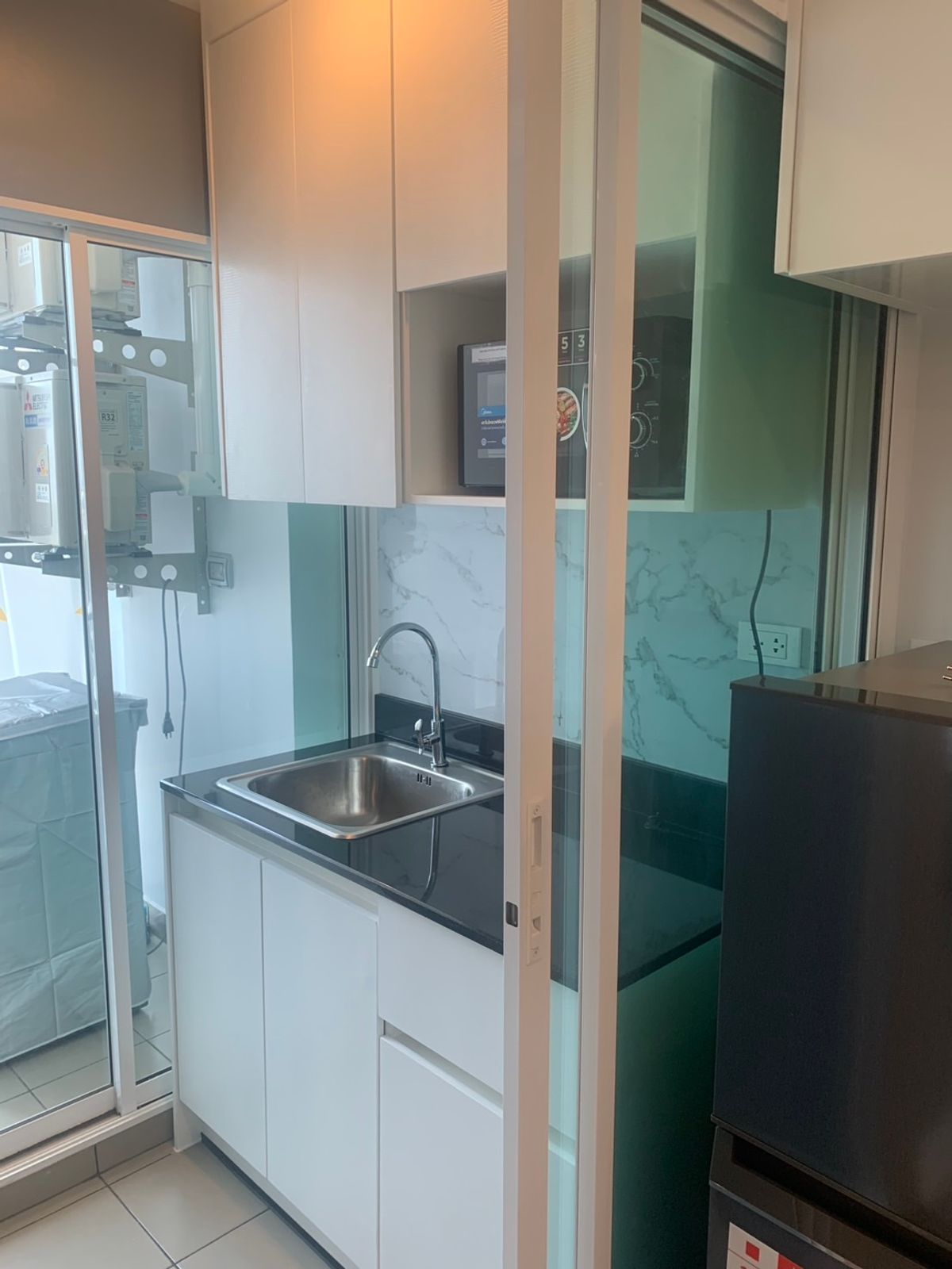 For RentCondoBangna, Bearing, Lasalle : Condo for rent, Regent Home Bangna, Building A, 14-16th floor, built-in, luxurious throughout the room, open view, very beautiful, rental price 11,000 baht