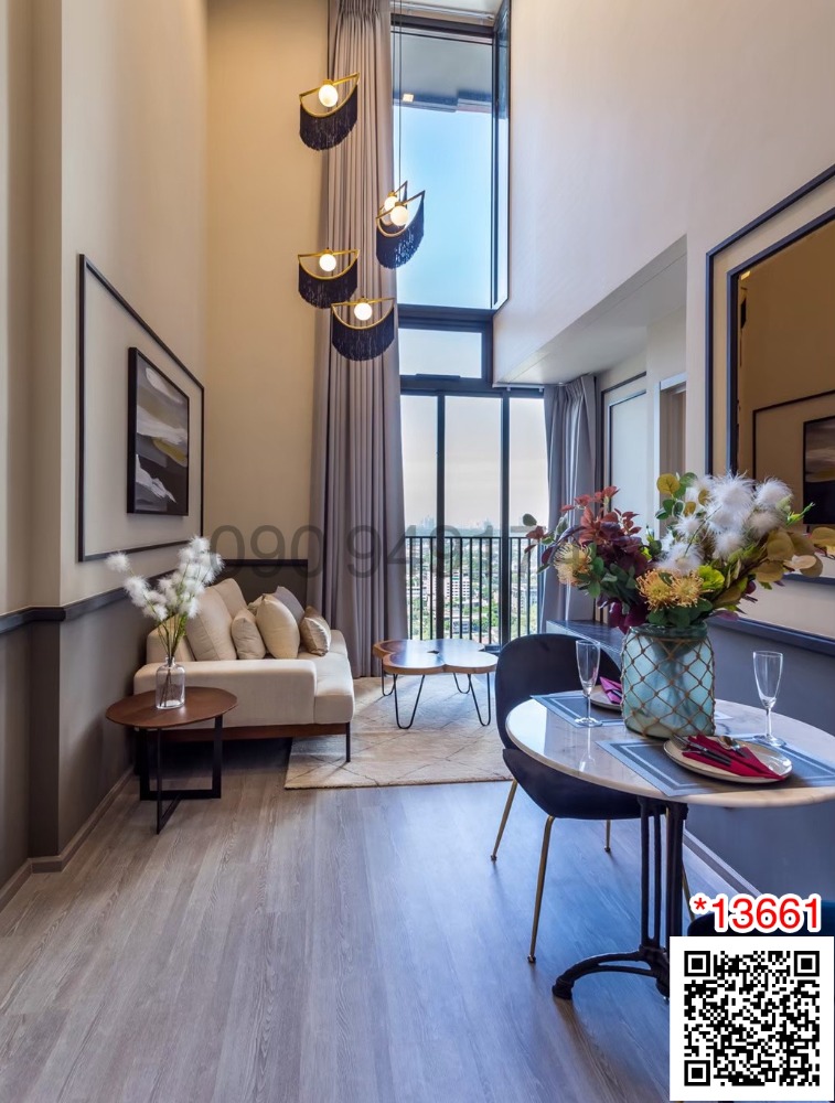 For RentCondoOnnut, Udomsuk : Condo for rent: The Line Sukhumvit 101, Duplex room, 1 bedroom, 37th floor, near Punnawithi BTS station, 250 meters.