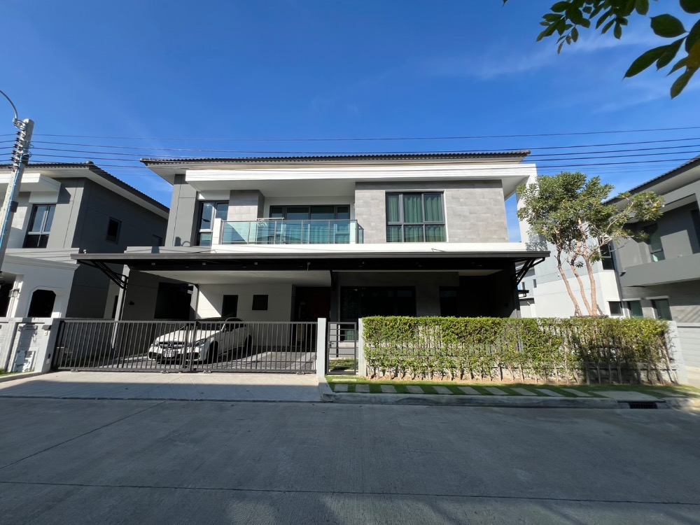 For RentHouseBangna, Bearing, Lasalle : Single house for rent, The City Bangna, size 76 sq m, ready to move in, make an appointment to view @rdsluxury