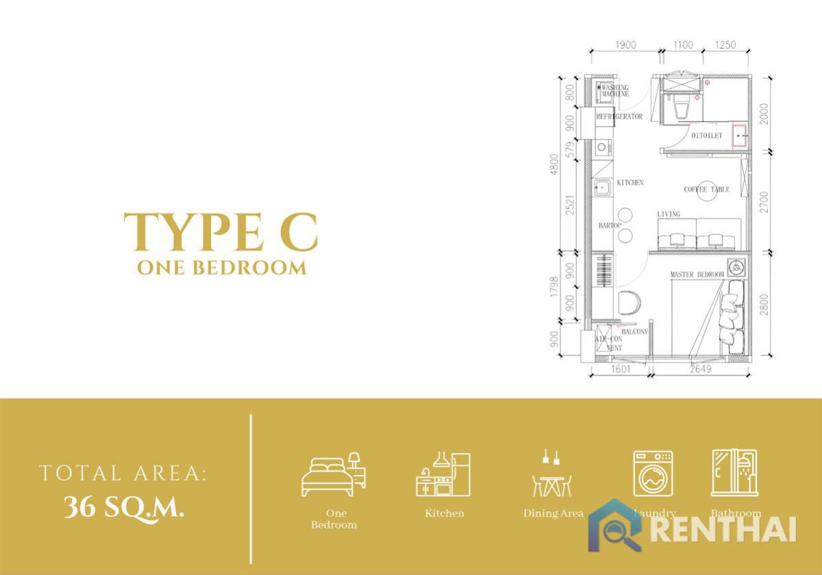 ขายคอนโดภูเก็ต : สำหรับ ขาย คอนโด 1 ห้องนอน ที่ Capri Residence