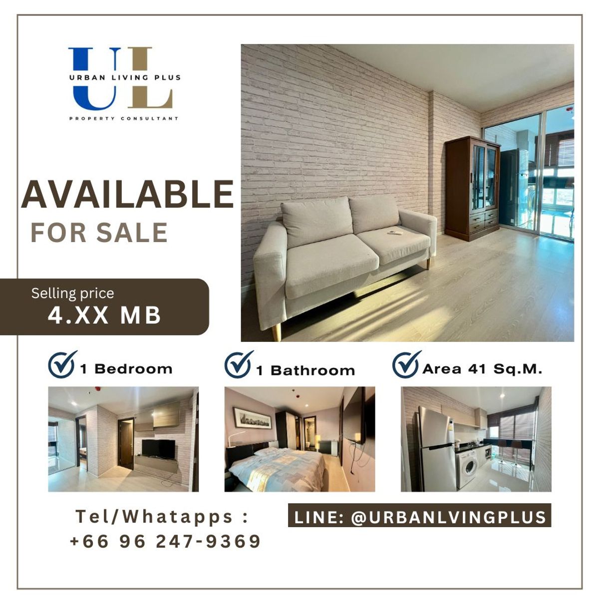 ขายคอนโดสาทร นราธิวาส : ( U20241120100 ) ซื้อลงทุนคุ้มสุด ขาดทุนเป็นล้าน!! Tel/Line 096-2479369 , ขายพร้อมคนเช่า ริธึ่ม สาทร นราธิวาส 1 ห้องนอน 1 ห้องน้ำ 38 ตร.ม. ห้อสภาพสวย✨