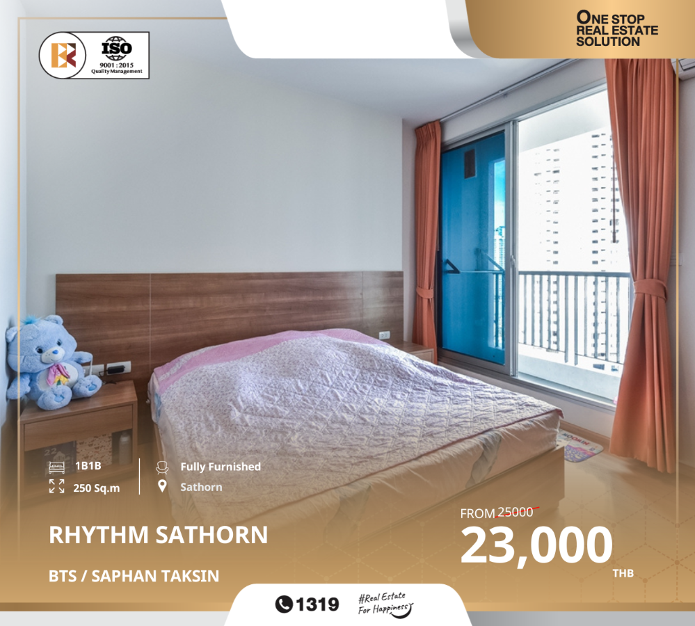 For RentCondoSathorn, Narathiwat : RHYTHM Sathorn, ready-to-move-in condo near BTS Saphan Taksin.