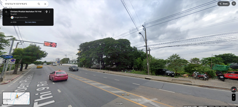 ขายที่ดินลาดกระบัง สุวรรณภูมิ : ที่ดินติดถนนเฉลิมพระเกียรติฯ 9 ใกล้ Pan-Asia International School