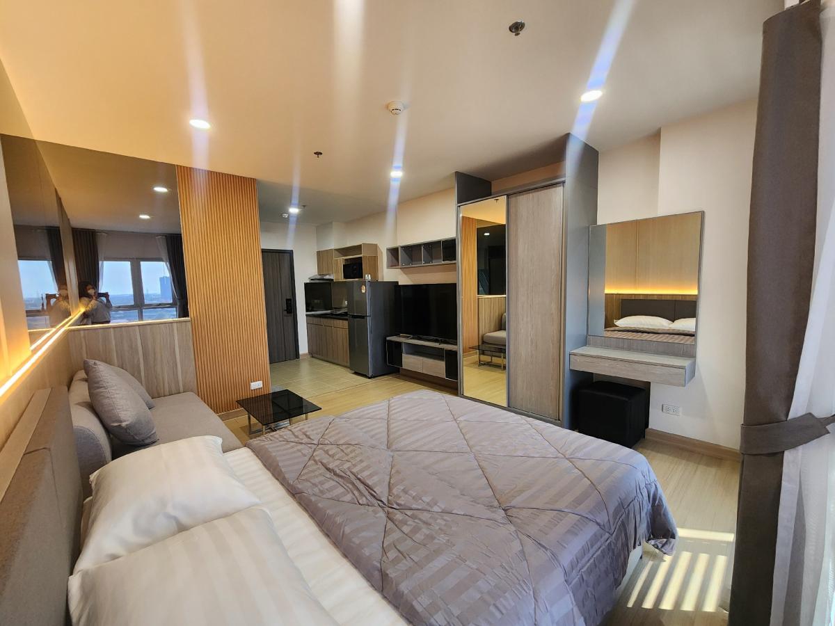 For RentCondoSamut Prakan,Samrong : Condo for rent Supalai Veranda Sukhumvit 117, new room, beautifully decorated, complete in this room, make an appointment to view the room 👉line:@pfbkk