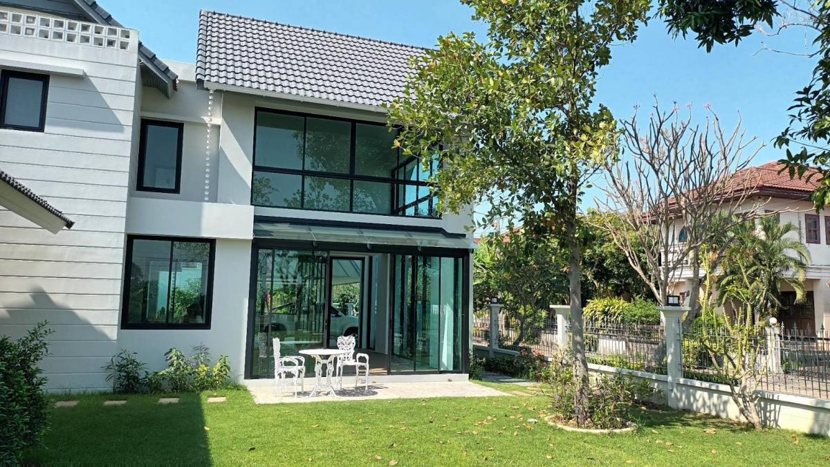 For SaleHouseMin Buri, Romklao : 2 storey detached house for sale, Panya Lek Home Nimit, new, new renovated, modern style, luxury Install the solar system, convert corner, ready to stay