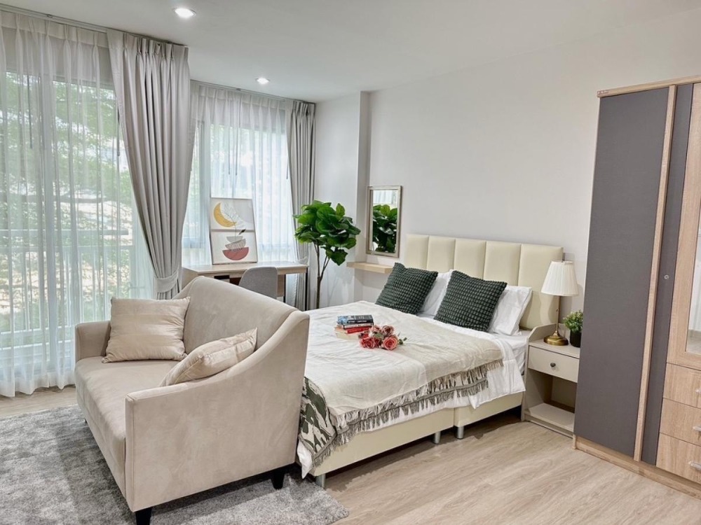 For RentCondoOnnut, Udomsuk : For rent Sukhumvit Plus, 1 bedroom, beautifully decorated, fully furnished, shady view, near BTS Phra Khanong