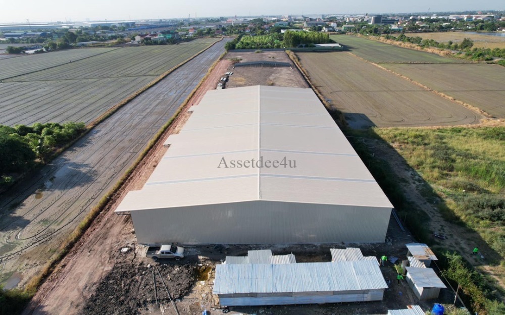 For RentWarehouseNonthaburi, Bang Yai, Bangbuathong : Bang Bua Thong Warehouse, warehouse for rent, warehouse with office, area 875 sq m., Soi Wat Sam Ngam, Lam Pho, near Nop Wong Intersection