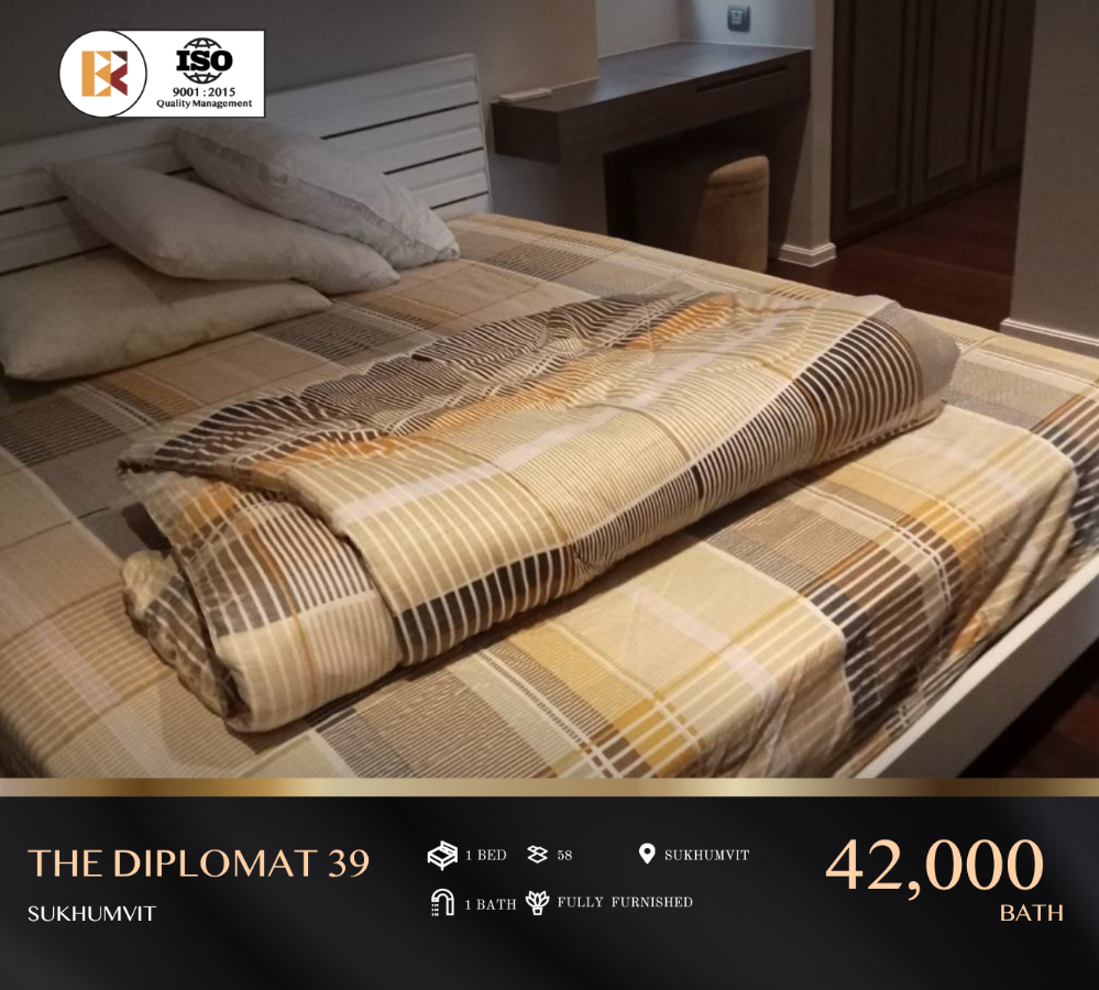 ให้เช่าคอนโดสุขุมวิท อโศก ทองหล่อ : The Diplomat 39 ห้องสวย ทำเลดีใกล้ BTS พร้อมพงษ์