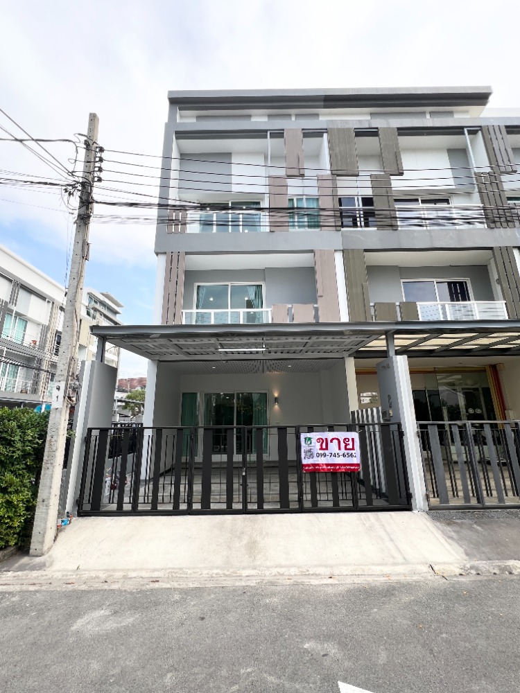 For SaleTownhomeChokchai 4, Ladprao 71, Ladprao 48, : For sale: 3-storey townhouse, Space Lat Phrao 80 - Meng Jai, completely renovated, corner house, near Regent's International School