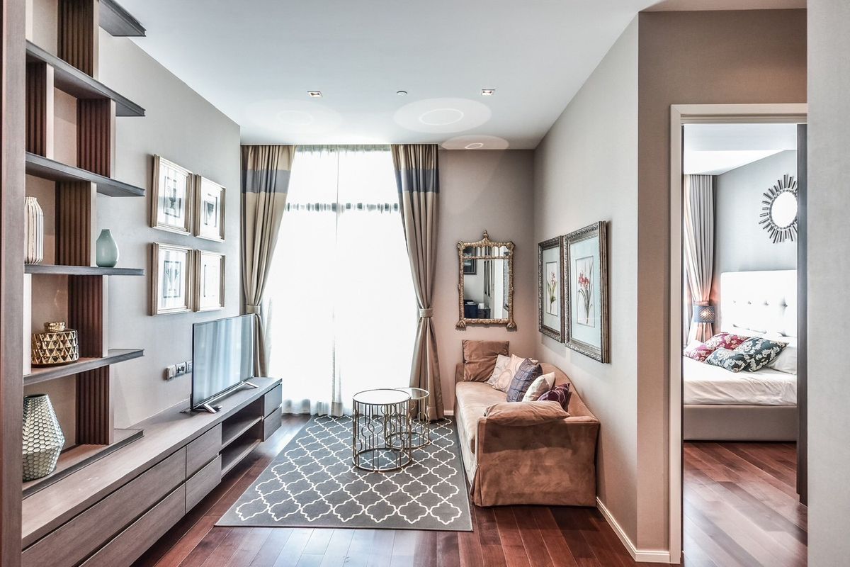 For RentCondoSukhumvit, Asoke, Thonglor : (For Rent)  2 Beds 2 Baths 76 Sq.m. Fully furnished - near Phrom Phong BTS station