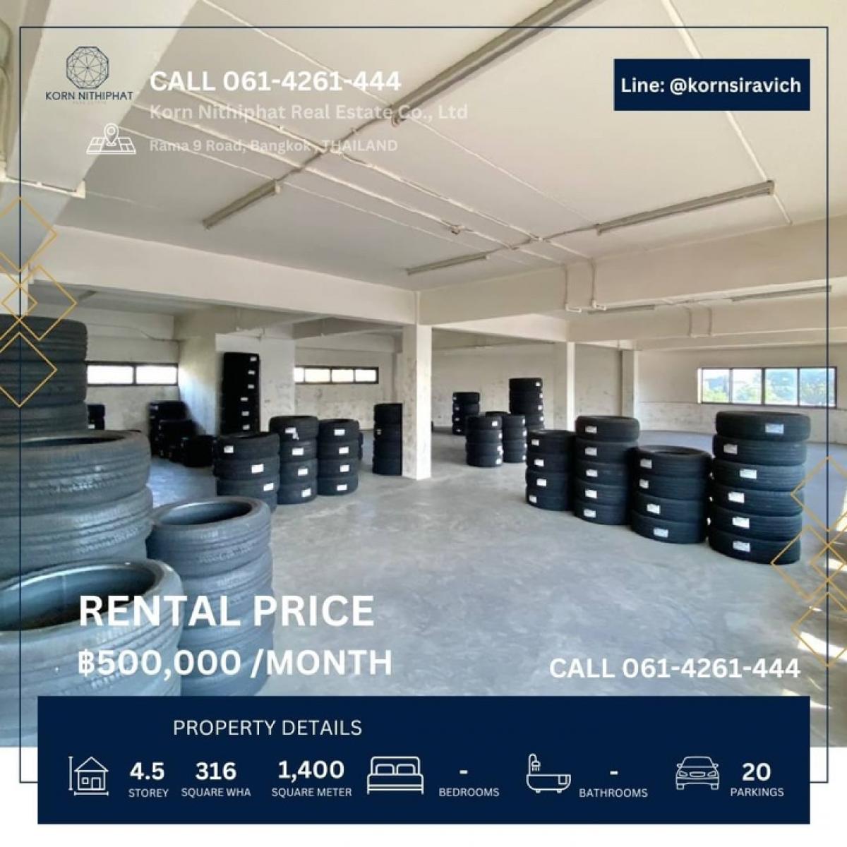 ให้เช่าร้านค้า/ตลาดนัดพระราม 9 เพชรบุรีตัดใหม่ RCA : ปล่อยเช่า อาคาร 4.5 ชั้น Stand Alone ที่จอดรถ 20 คัน ทำเลดี ติดถนนพระราม 9 กรุงเทพมหานคร