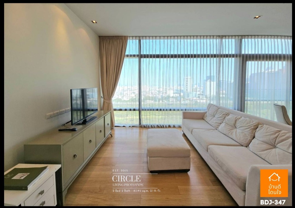For SaleCondoRama9, Petchburi, RCA : Special promotion, Luxury corner condo, beautiful Circle Living Prototype (83.95 sq m.), 2 bedrooms, 2 bathrooms, Panoramic View, near MRT Phetchaburi, only 800 m.