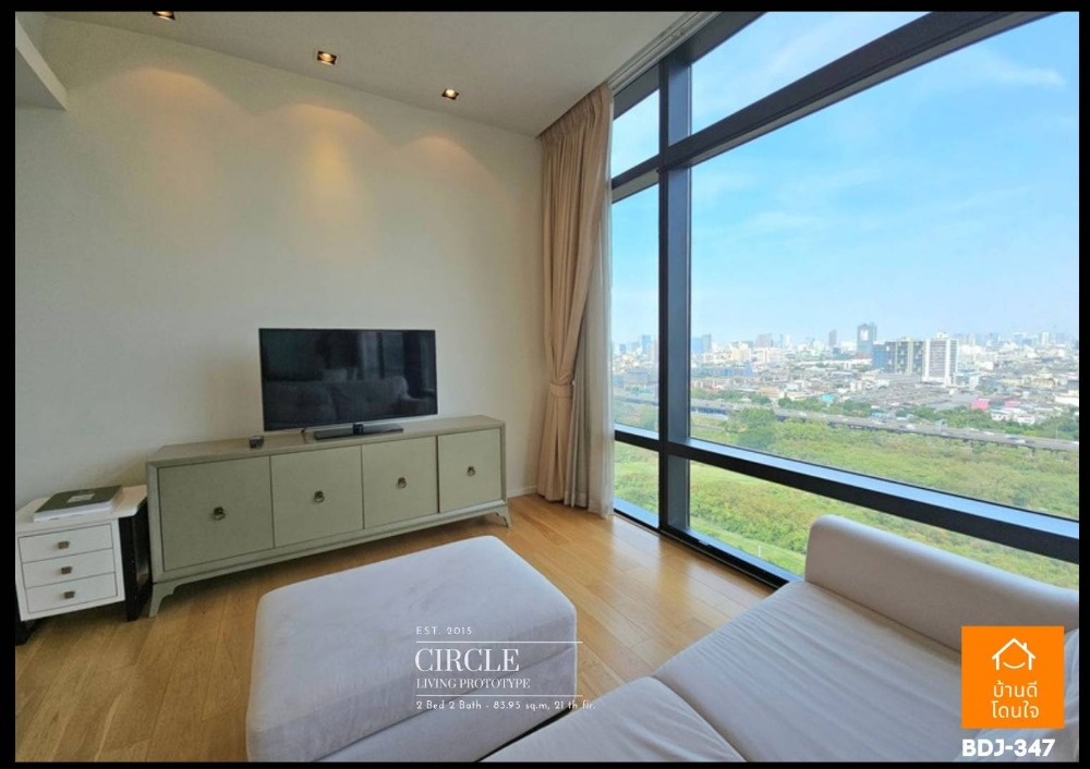 For SaleCondoRama9, Petchburi, RCA : Special promotion, Luxury corner condo, beautiful Circle Living Prototype (83.95 sq m.), 2 bedrooms, 2 bathrooms, Panoramic View, near MRT Phetchaburi, only 800 m.
