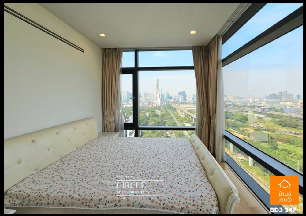 For SaleCondoRama9, Petchburi, RCA : Special promotion, Luxury corner condo, beautiful Circle Living Prototype (83.95 sq m.), 2 bedrooms, 2 bathrooms, Panoramic View, near MRT Phetchaburi, only 800 m.