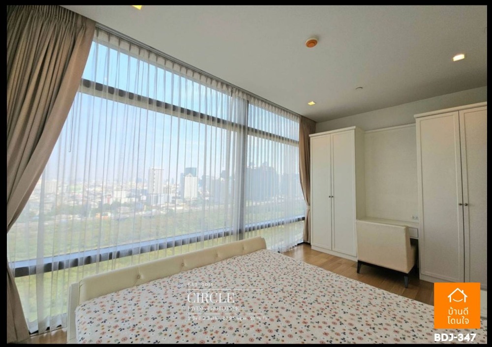 For SaleCondoRama9, Petchburi, RCA : Special promotion, Luxury corner condo, beautiful Circle Living Prototype (83.95 sq m.), 2 bedrooms, 2 bathrooms, Panoramic View, near MRT Phetchaburi, only 800 m.