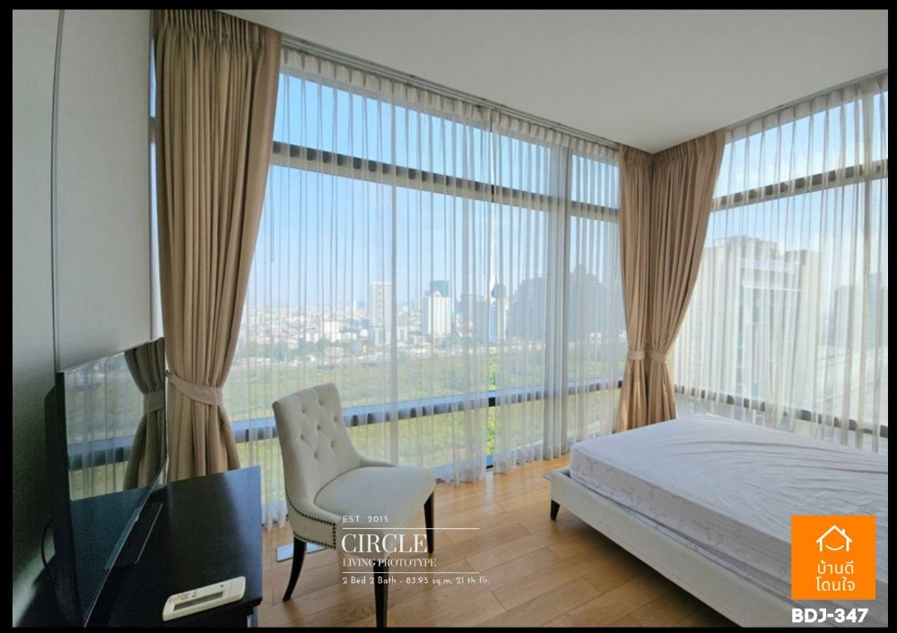 For SaleCondoRama9, Petchburi, RCA : Special promotion, Luxury corner condo, beautiful Circle Living Prototype (83.95 sq m.), 2 bedrooms, 2 bathrooms, Panoramic View, near MRT Phetchaburi, only 800 m.