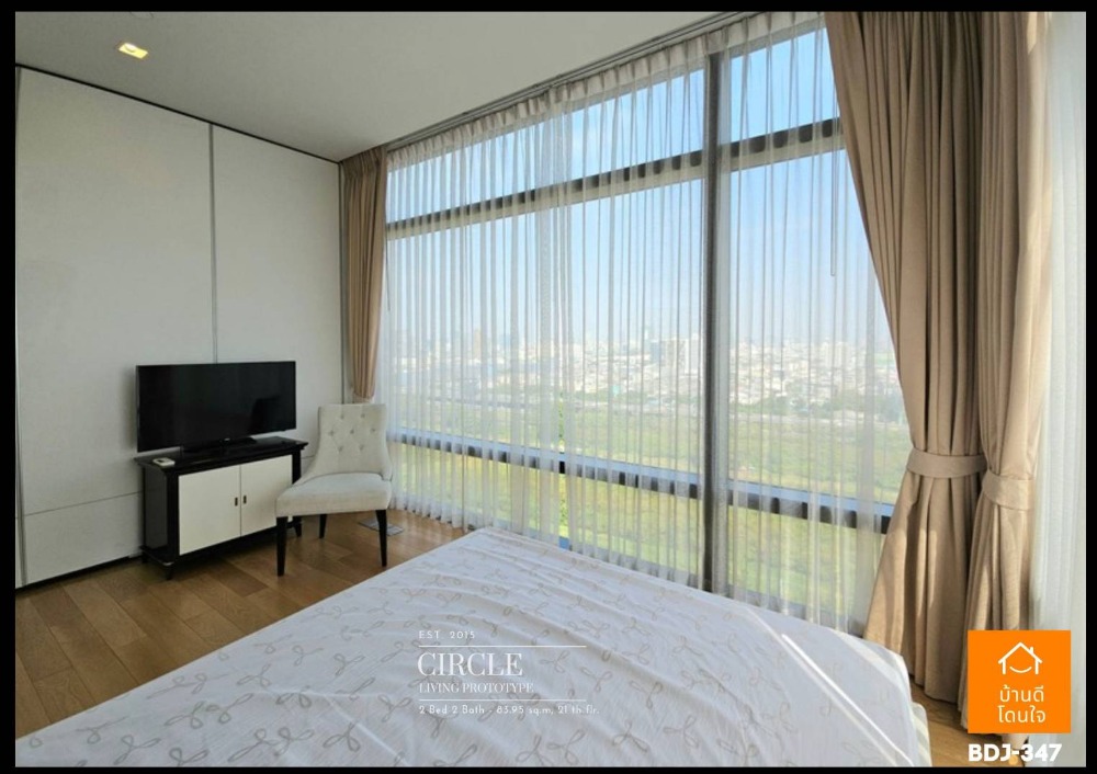 For SaleCondoRama9, Petchburi, RCA : Special promotion, Luxury corner condo, beautiful Circle Living Prototype (83.95 sq m.), 2 bedrooms, 2 bathrooms, Panoramic View, near MRT Phetchaburi, only 800 m.