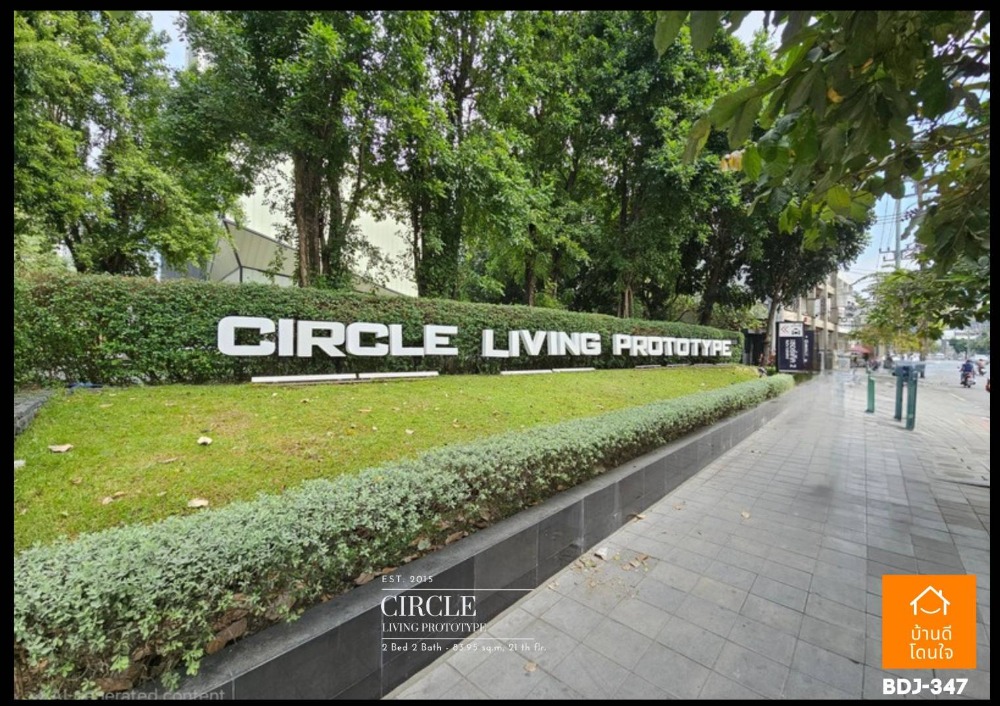 For SaleCondoRama9, Petchburi, RCA : Special promotion, Luxury corner condo, beautiful Circle Living Prototype (83.95 sq m.), 2 bedrooms, 2 bathrooms, Panoramic View, near MRT Phetchaburi, only 800 m.