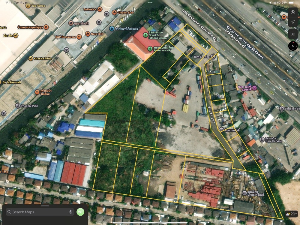 For RentLandBangna, Bearing, Lasalle : 📣📣📣 Prime location land for rent on Bangna-Trad Road, Km.12