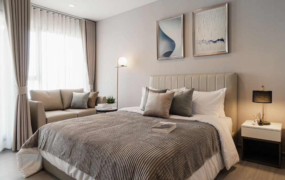 For RentCondoRama9, Petchburi, RCA : For rent, Condo Life Asoke - Rama 9, high floor, beautiful room, fully furnished, ready to move in! Move fast before it's gone!!