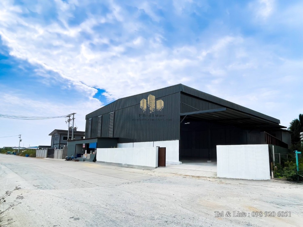 For RentWarehouseMahachai Samut Sakhon : Warehouse/office for rent, Phra Praton, Ban Phaeo, Chai Mongkhon Subdistrict, Mueang Samut Sakhon District, Samut Sakhon, area 1,200 sq m.