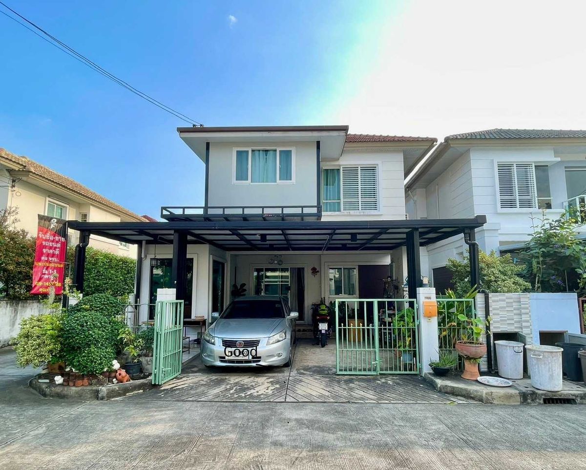 For SaleHouseNawamin, Ramindra : Single house for sale, Chuenchuen Private Park Village, 36 sq m, near Sinphaet Hospital