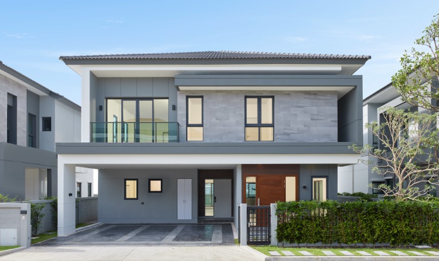 For RentHouseBangna, Bearing, Lasalle : For rent: 2-storey detached house, The City Bangna, 4 bedrooms, 5 bathrooms, ready to move in, next to Mega Bangna