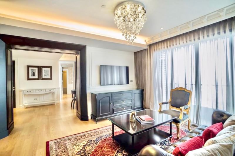 For RentCondoSukhumvit, Asoke, Thonglor : Mini Penthouse 3 bedrooms, 3 bathrooms!! 110 sq m, high floor, beautiful view, very beautifully decorated.