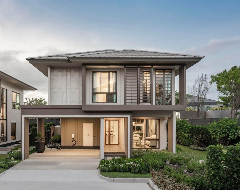 For SaleHousePattanakan, Srinakarin : Burasiri Krungthep Kreetha, single-family homes with a resort atmosphere, best price