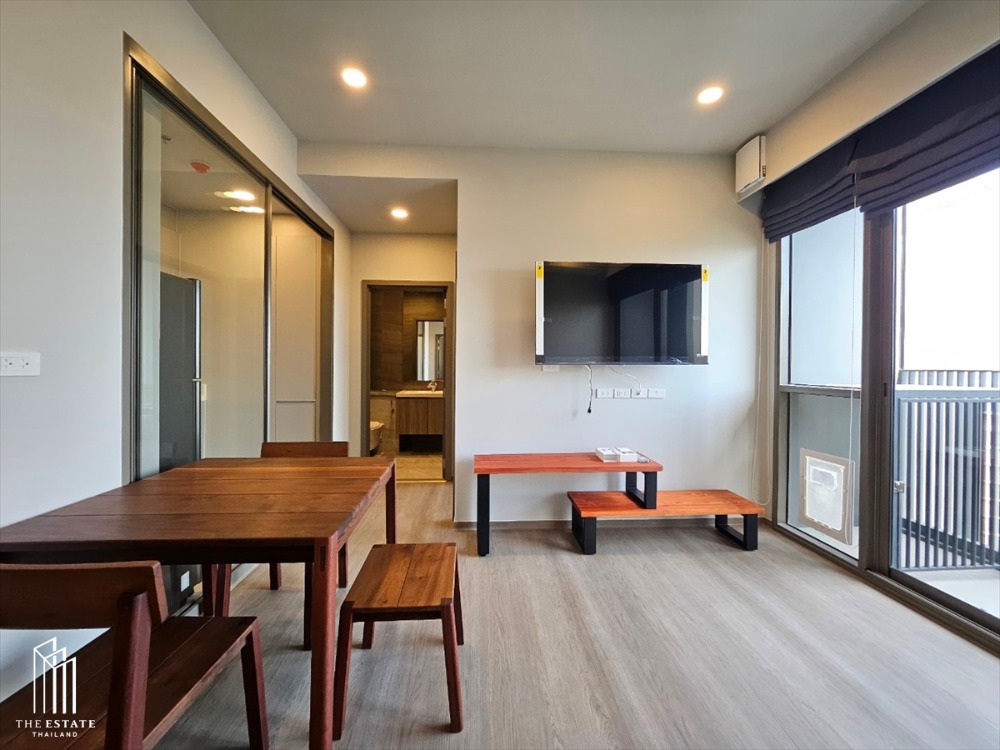 For RentCondoBangna, Bearing, Lasalle : For rent Whizdom The Forestias (Petopia) pets allowed, high floor, south facing, garden view, 58.46 sq.m., 2 bedroom @45,000 Baht