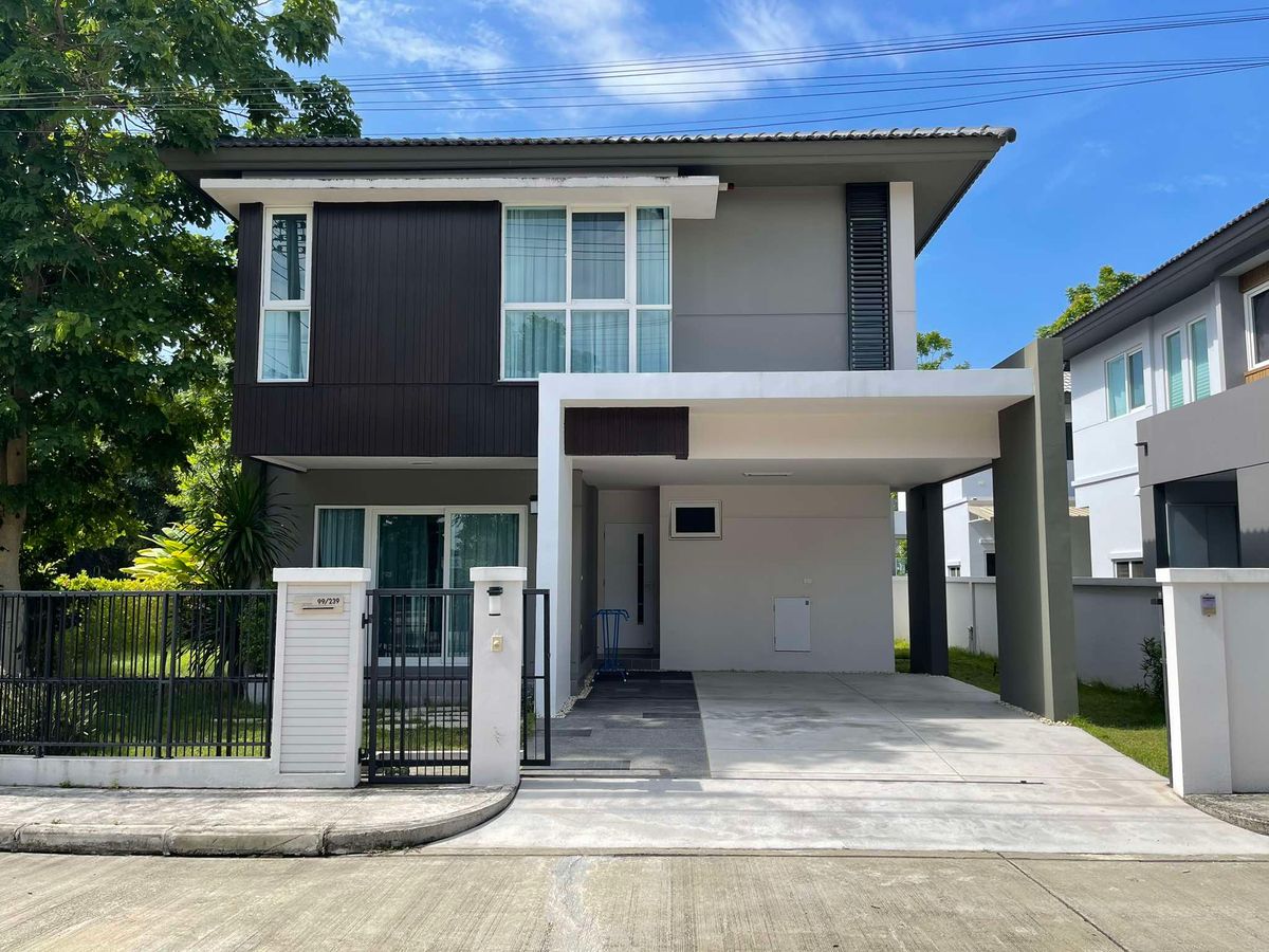 For RentHouseChiang Mai : For rent: New 2-storey house, large house, Hang Dong - San Phak Wan area, 