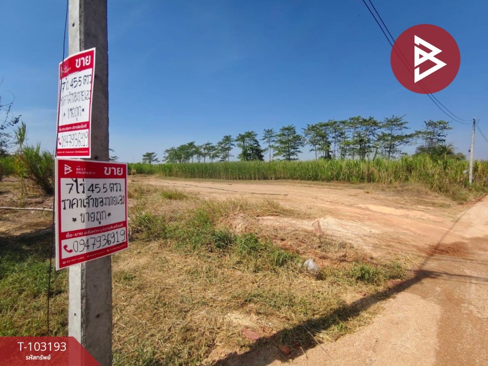 For SaleLandRatchaburi : Land for sale, area 7 rai 45.5 sq.wa, Pak Tho, Ratchaburi