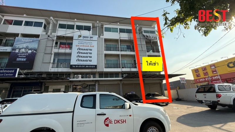 For RentShop HouseNawamin, Ramindra : For rent: 4.5-storey commercial building on Khubon Road, good location for trading, with parking, near Jess, opposite Max Value.