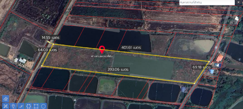 For SaleLandPathum Thani,Rangsit, Thammasat : Land for sale, Guards 3001, near Khlong Phra Ajarn, size 15-1-93.3 rai (549K per rai)