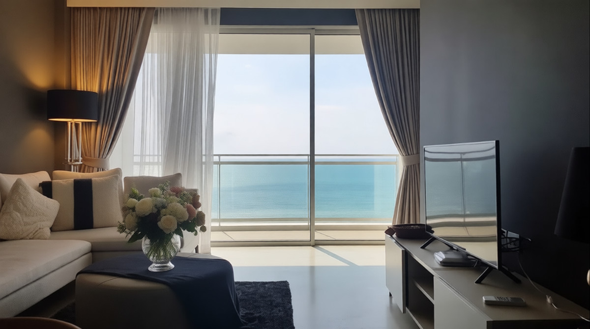 For SaleCondoPattaya, Bangsaen, Chonburi : Condo Veranda Residence Pattaya, 24th floor, sea view,
