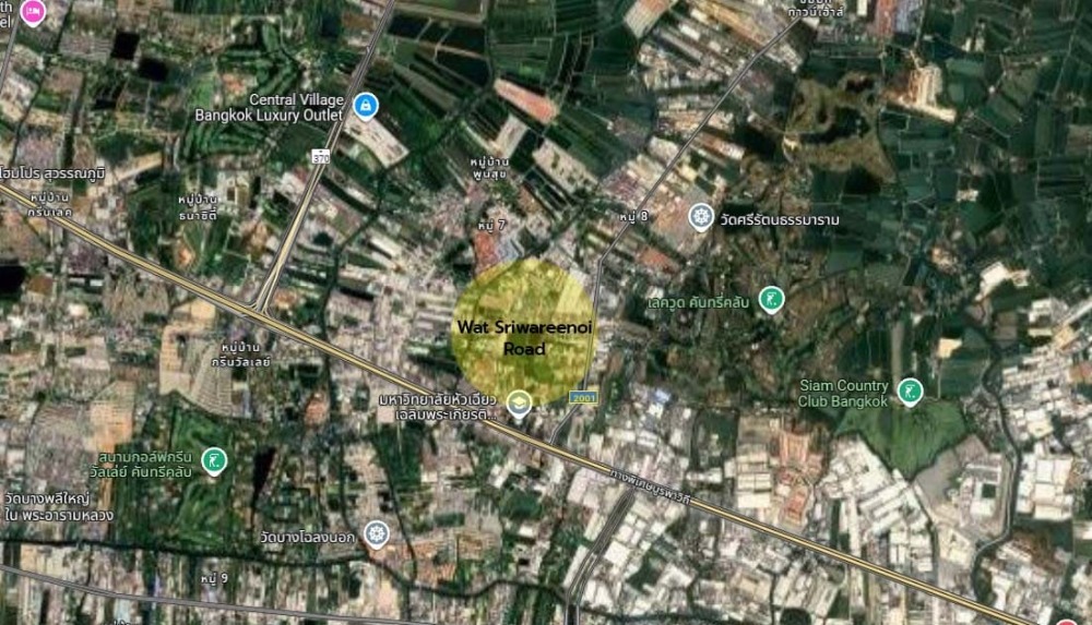 For SaleLandLadkrabang, Suwannaphum Airport : Land for sale, almost 10 rai, behind Huachiew Bangplee University!