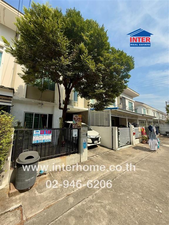 For SaleTownhomeNawamin, Ramindra : 2-storey townhouse, 17.5 sq.w., Pruksa Ville Village 55/2, Wongwaen-Ram Intra, near Fashion Island, Soi Suea Khlong Nueng, Soi 13, Ram Intra Road, Khlong Sam Wa District, Bangkok