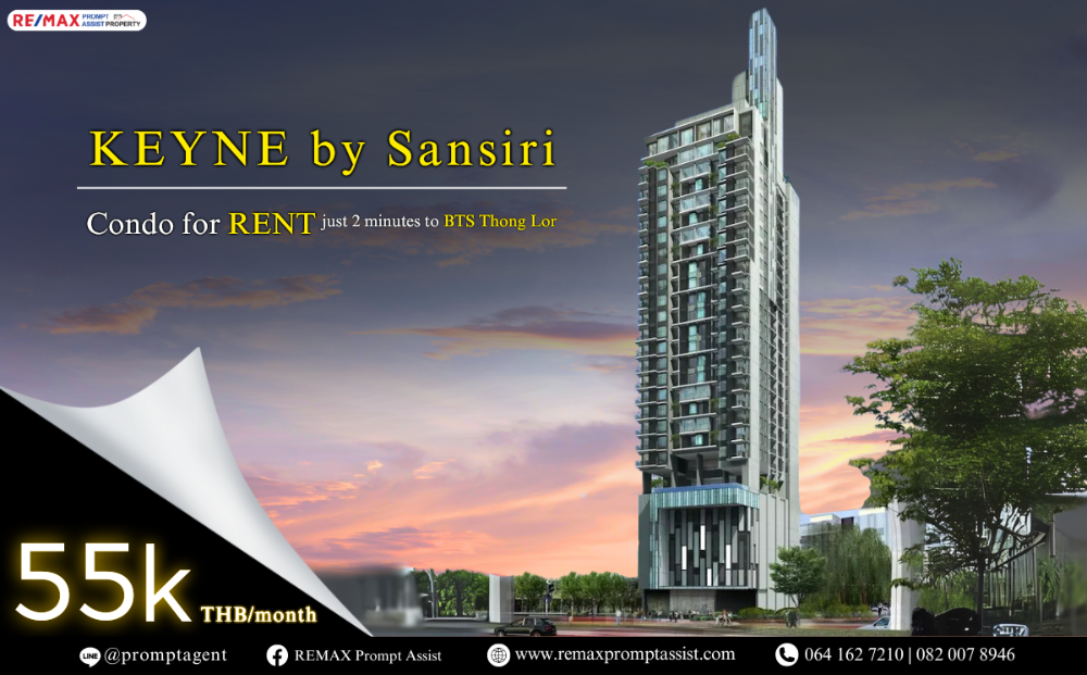 For RentCondoSukhumvit, Asoke, Thonglor : 🏙️ For Rent: Keyne by Sansiri – Just 2 Minutes to BTS Thong Lor 🚇