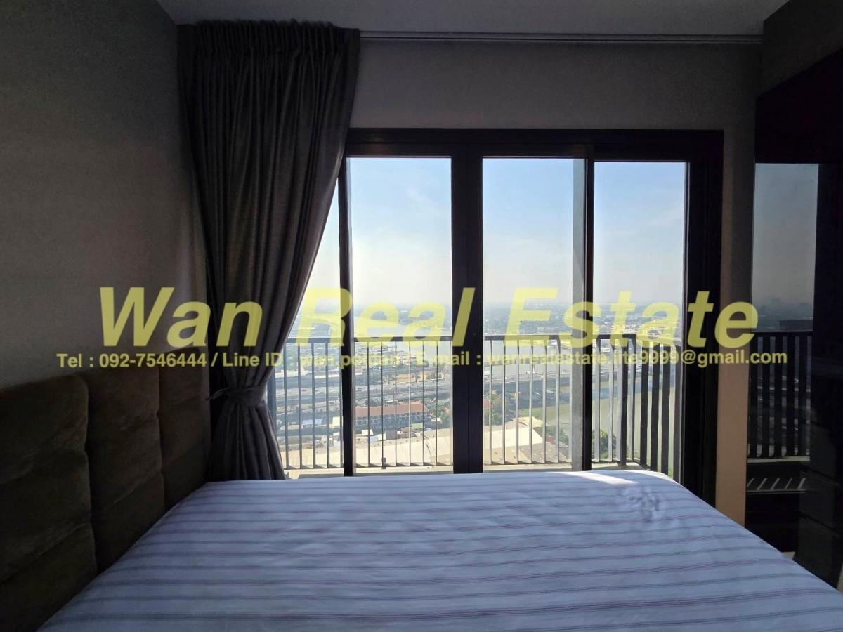 For SaleCondoRattanathibet, Sanambinna : For sale: River view room, The Politan Rive, 30th floor, size 31 sq m., fully furnished, ready to move in