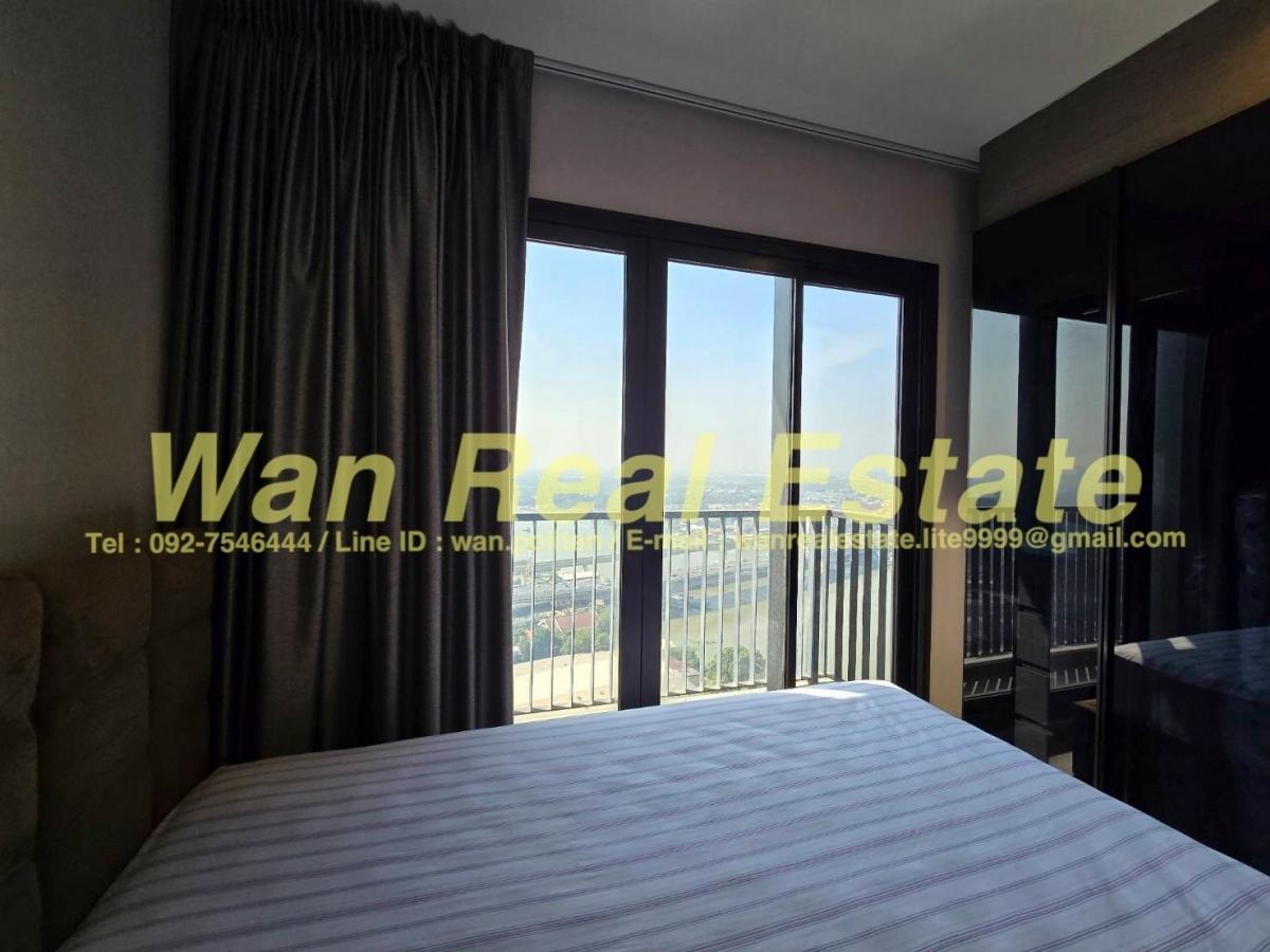 For SaleCondoRattanathibet, Sanambinna : For sale: River view room, The Politan Rive, 30th floor, size 31 sq m., fully furnished, ready to move in