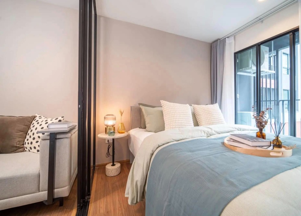 For RentCondoRama9, Petchburi, RCA : Condo for rent Niche Mono Rama 9, 1 bedroom, beautiful room, fully furnished