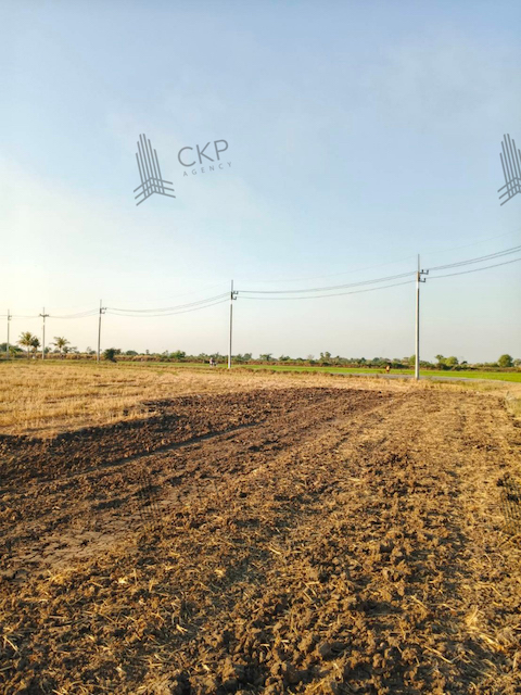 For SaleLandChachoengsao : Vacant land, next to the road, next to the canal, 10 rai 3 sq wa, Khlong Khuen District, Chachoengsao