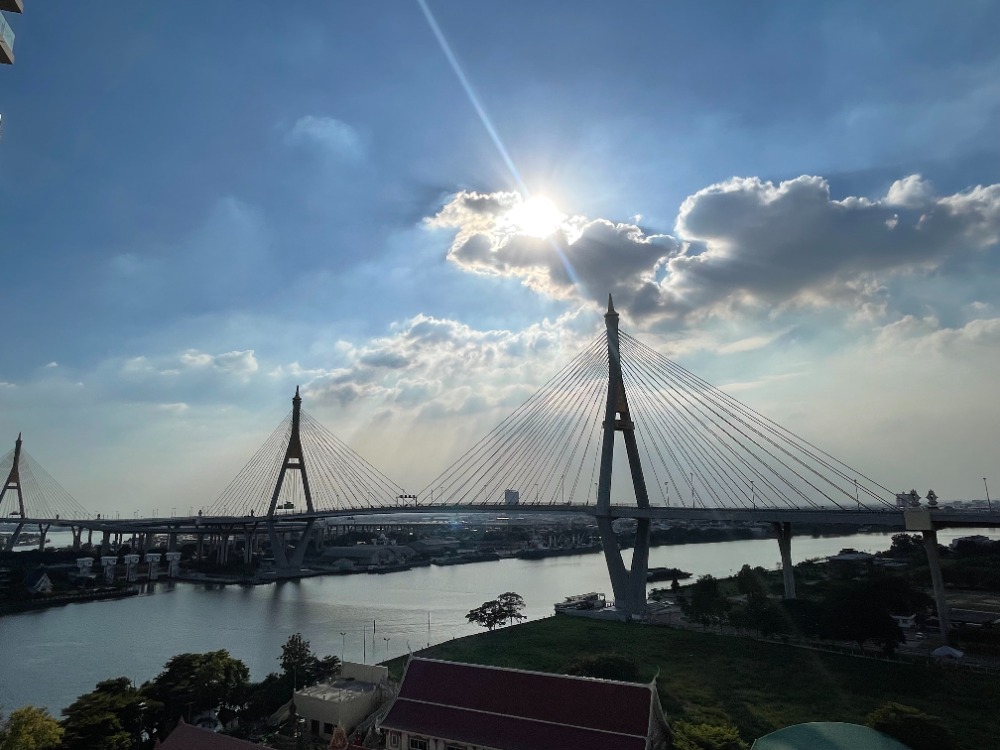 For SaleCondoRama3 (Riverside),Satupadit : The best condo by the river, fully furnished common area, fully furnished corner room, very good location, river view ✨The Pano Rama 3✨ 2 bedrooms, 2 bathrooms, size 107 sq m, near BTS - Tel.0982645161