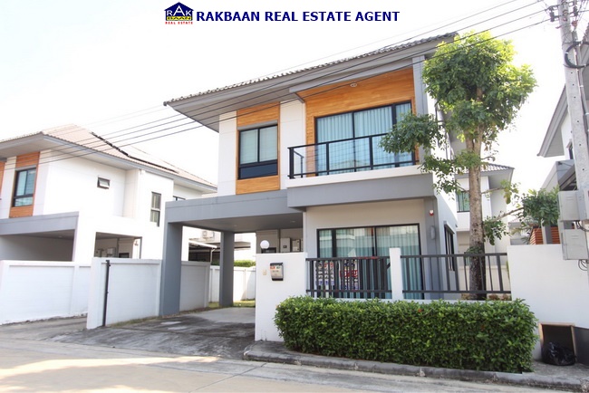 For SaleHouseNawamin, Ramindra : House for sale, Sena Park Ville, Ram Intra-Wongwaen, 46.1 sq m, 3 bedrooms, 3 bathrooms, built-in decoration, beautiful, ready to move in, can get a full loan