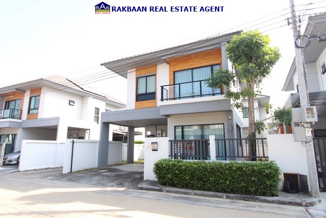 For SaleHouseNawamin, Ramindra : House for sale, Sena Park Ville, Ram Intra-Wongwaen, 46.1 sq m, 3 bedrooms, 3 bathrooms, built-in decoration, beautiful, ready to move in, can get a full loan