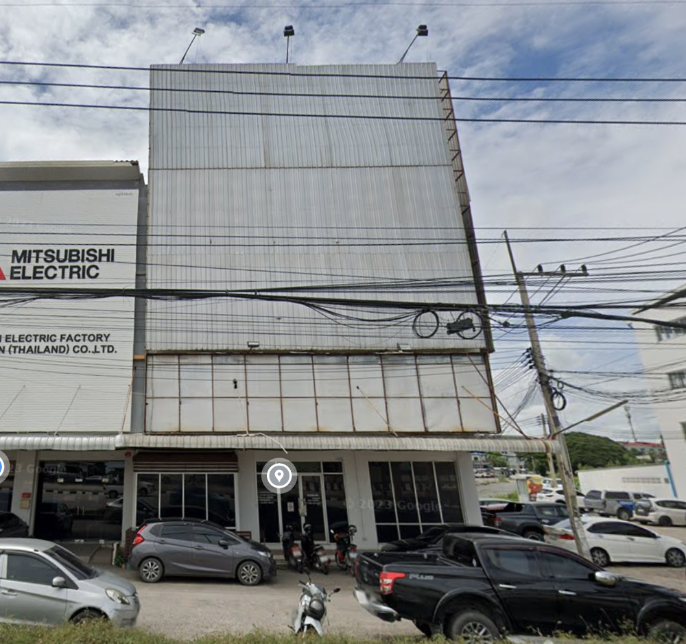 For SaleShop HouseSriracha Laem Chabang Ban Bueng : Land for sale with commercial building (on main road) 2 units, Charoensinthanee-Bo Win project