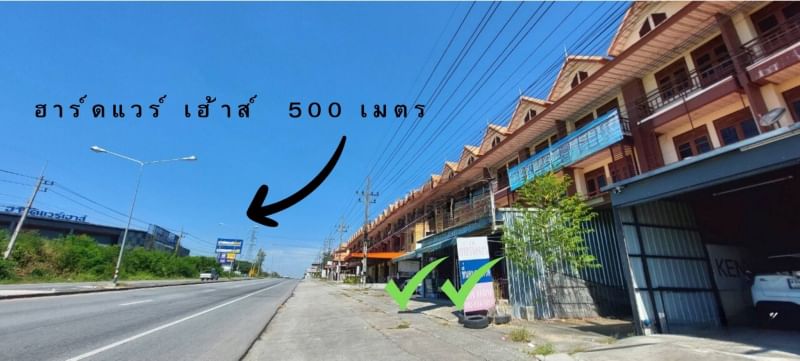 For SaleShop HouseRayong : For sale/rent: 2 commercial buildings, 288 sq m, near Mae Nam Khu Subdistrict Administrative Organization