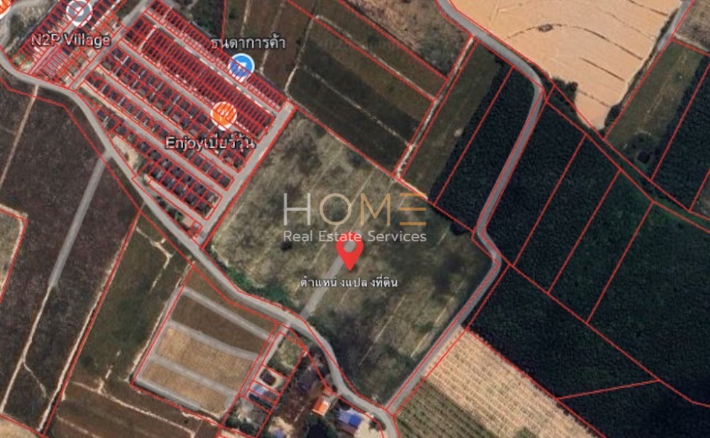For SaleLandRayong : Beautiful plot, next to the main road 🔥 Land, Map Yang Phon, next to the village / (SALE), Land Map Yang Phon next to the village / (SALE) NEWC354